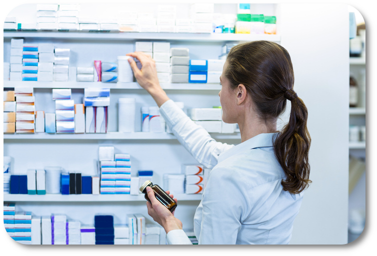 SQP by a medicines shelf, stocked in line with the Code of Practice