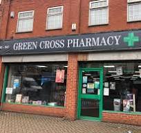 Pharmacy showing the green cross brand
