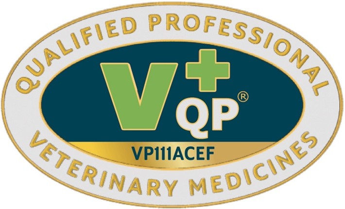 Vetpol's SQP badge with the words Qualified Professional Veterinary Medicines